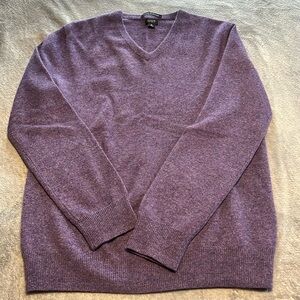 J. Crew Purple V-Neck Sweater